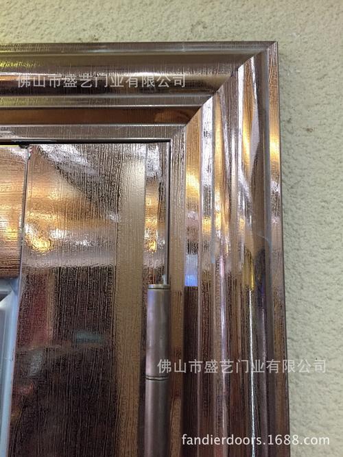 豪华304执手锁展厅304黑钛金不绣钢套门展厅产品实拍工厂展示更多款式